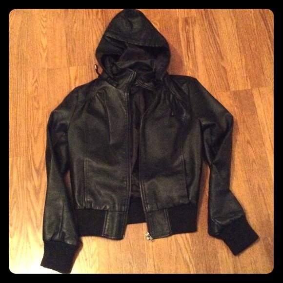 Black leather jacket