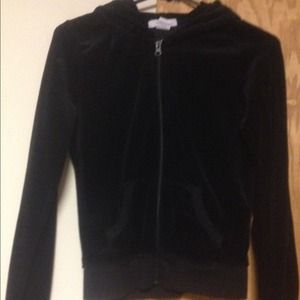 Black Velour hoodie.