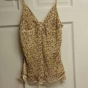 Adjustable straps on a 100% silk very sexy top