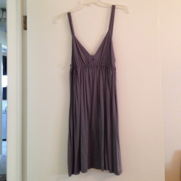 NWOT  grey v-neck dress