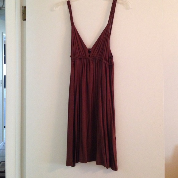 NWOT chocolate brown v-neck dress