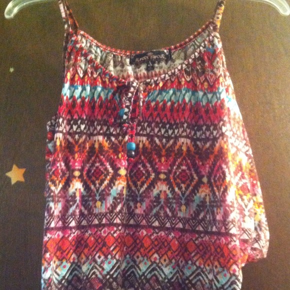 Bohemian style cold shoulder top