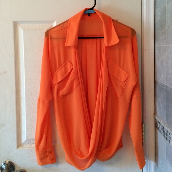 Orange open front top