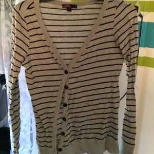 Forever 21 grey and black striped sweater