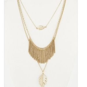 Tassel Leaf Boho Necklace