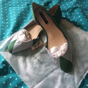 Zara Green Flats.