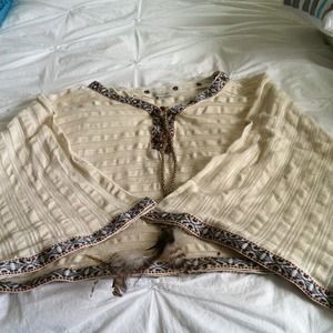 3/4 sleeve poncho shirt.  NWOT