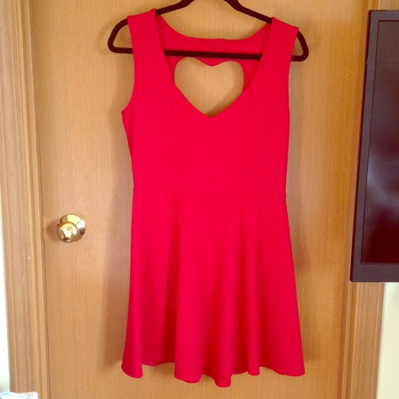 Red skater dress