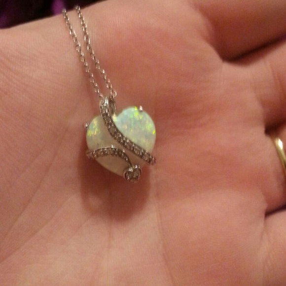 PRICE CUT!! Gorgeous CZ and Opal Necklace