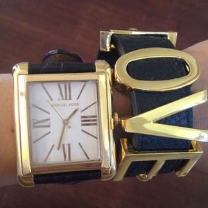 MICHAEL KORS Classic Gold Tone Dress Watch