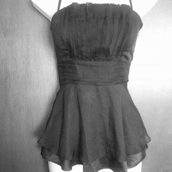 Bebe Black Silk Top