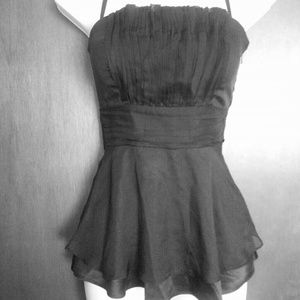 Bebe Black Silk Top