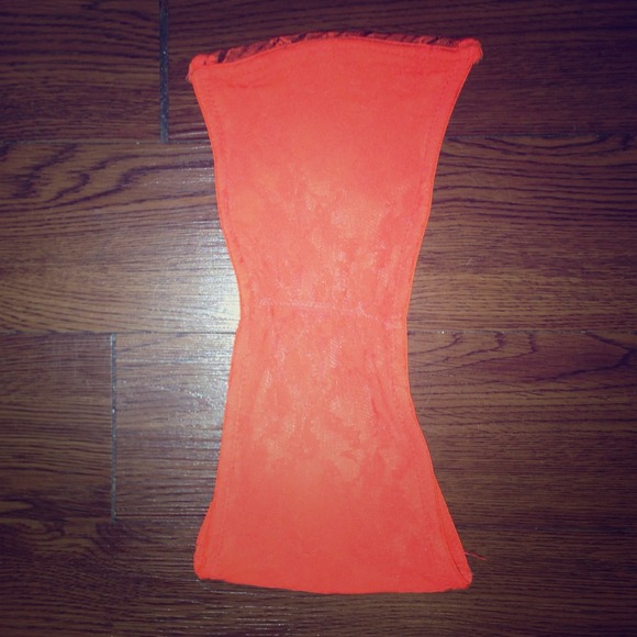 Bright orange bandeau.