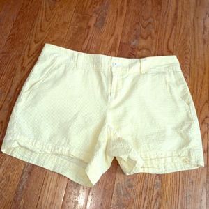 Lilly Pulitzer yellow seersucker shorts