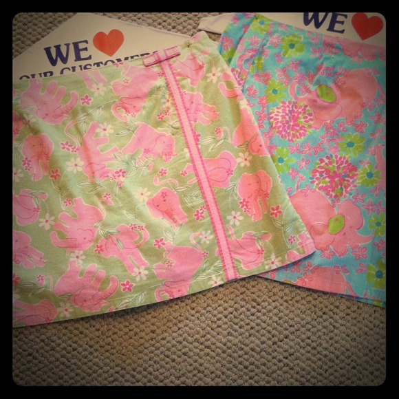 Two Lilly Pulitzer skorts. Size 8.