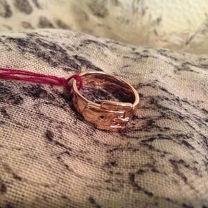 Michael Kors Rose Gold Belt Buckle Ring