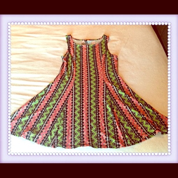 H&M dress with Aztec prints ♒♒& hearts ❤❤