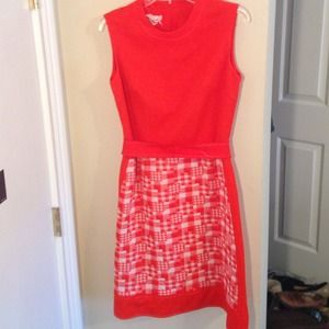 Orange and White Vintage 60's Dress