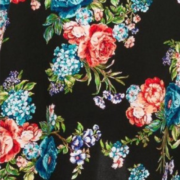 NEW High-Lo Black Floral Sleeveless Chiffon Dress - Picture 4 of 4