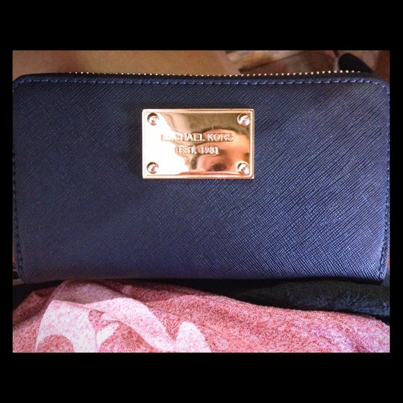 Michael Kors Navy blue wristlet