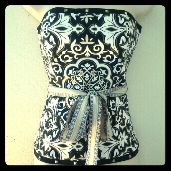 White House Black Market Tops - White House Black Market Studded Bustier