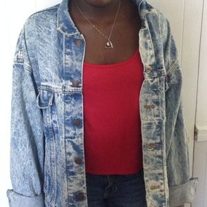 Acid wash levis denim jacket