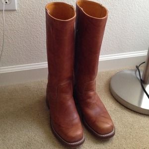 Frye boots in cognac