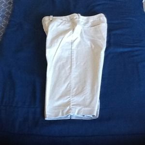 Silver grey shorts, cotton stretch.