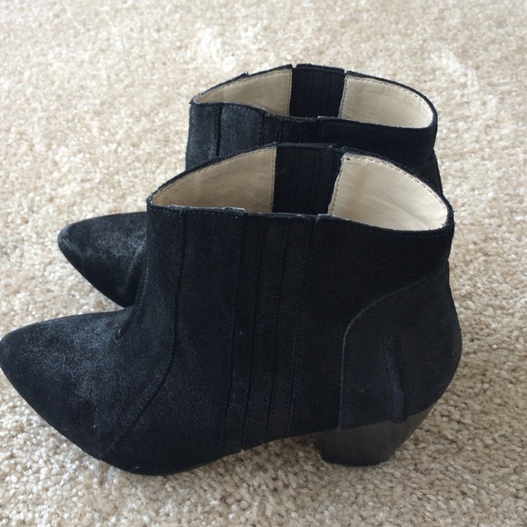 Joe's Jeans black suede textured bootie