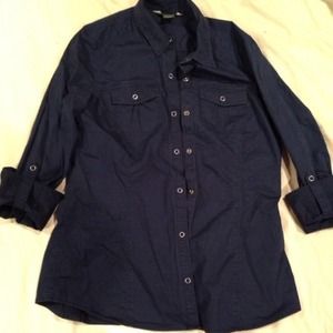 Navy blue button up