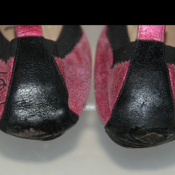🚫SOLD🚫CHANEL CC RARE METALLIC PINK BALLET FLAT - Picture 3 of 4