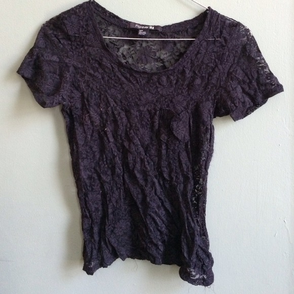 Black Floral Lace Top
