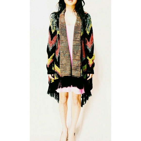 Jackets & Blazers - Tribal cardigan with fringe