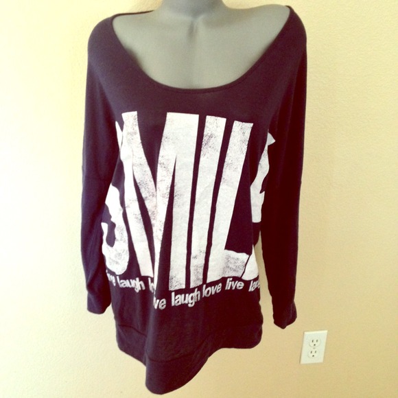 Navy blue slouchy top