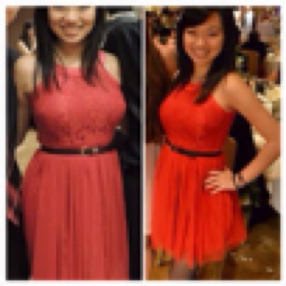 Macy's Red Fit & Flare Dress - Picture 3 of 3