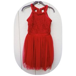 Macy's Red Fit & Flare Dress