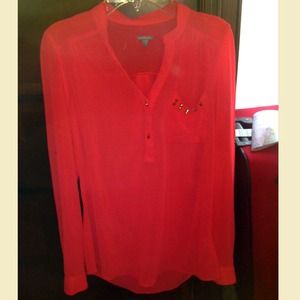 Charlotte Russe coral shirt