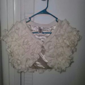 Cream snap pea coat / bolero jacket