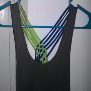 Cute strappy gray green and blue top brand new!