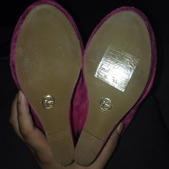 HotPink Suede Wedges - Picture 3 of 3