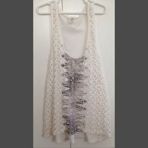 Crochet front with aztec design tank