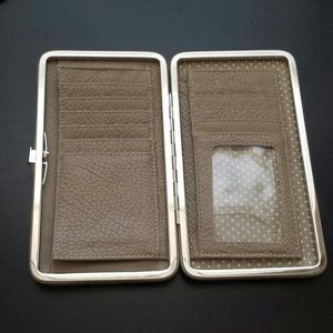 Vegan Leather Beige Wallet