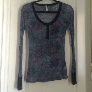 sheer long sleeve shirt