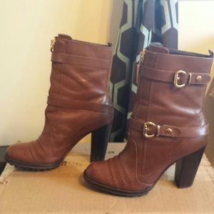 Michael Kors Authentic Brown Leather Boots