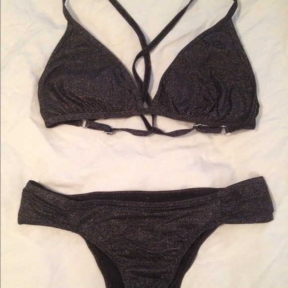 Alana Blanchard's Closet Black Sparkle Kini