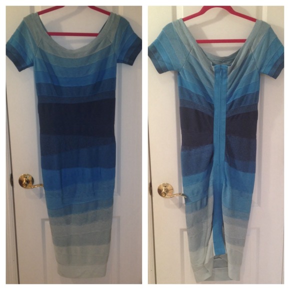 🚫SOLD🚫AUTHENTIC Hervé Léger Ombré Dress - Picture 3 of 4