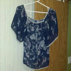 Shear printed top