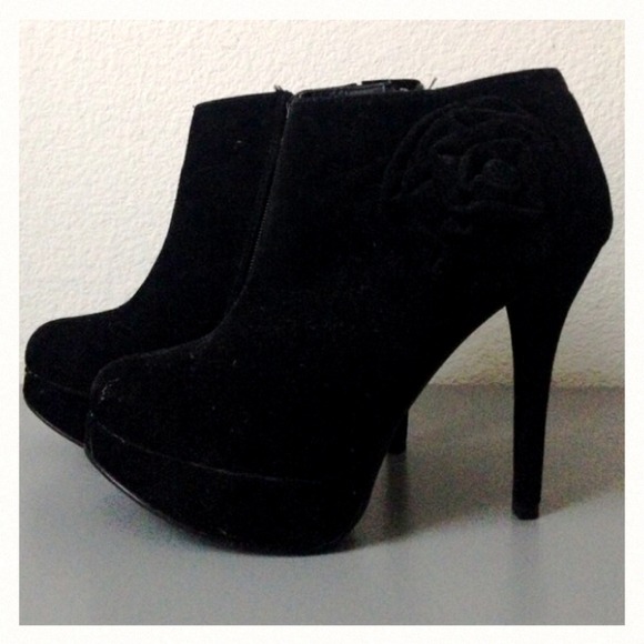 Black Suede Bootie