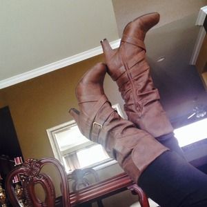 Brown High Heeled Boots