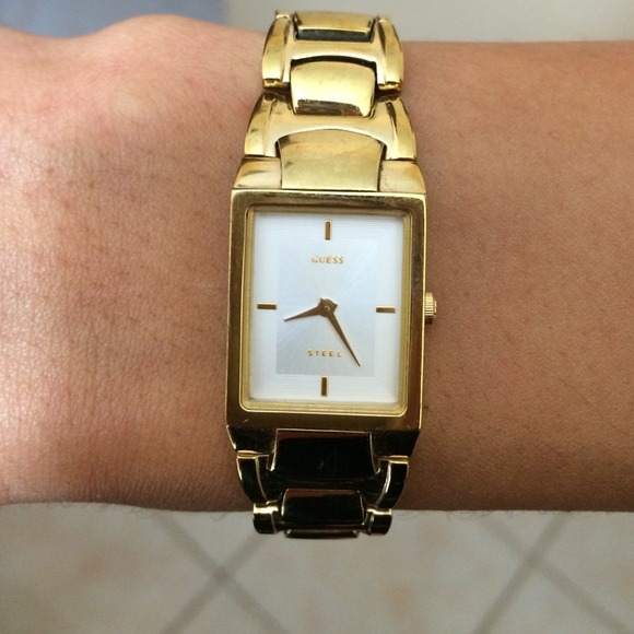 Gold Guess watch